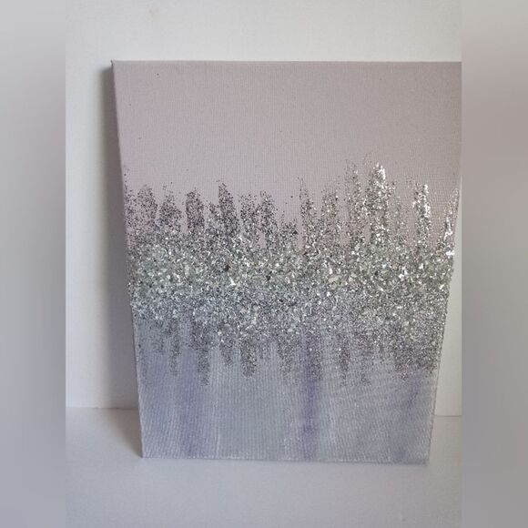 Original Glittery Abstract Purple Glitter  Glam Painting - Picture 4 of 4
